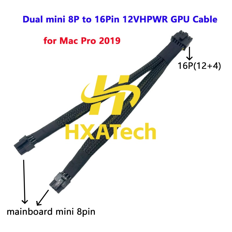 Dual 8Pin To 16Pin 12Vhpwr Cable - HXATech: cable de alimentación para la